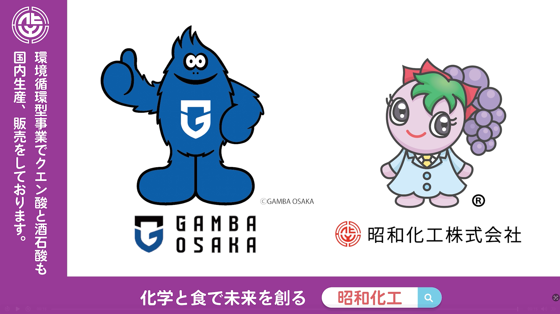 昭和化工はガンバ大阪を応援しています！